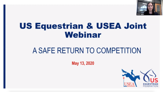 USEF & USEA Joint Webinar for Eventing: A Safe Return to Competition